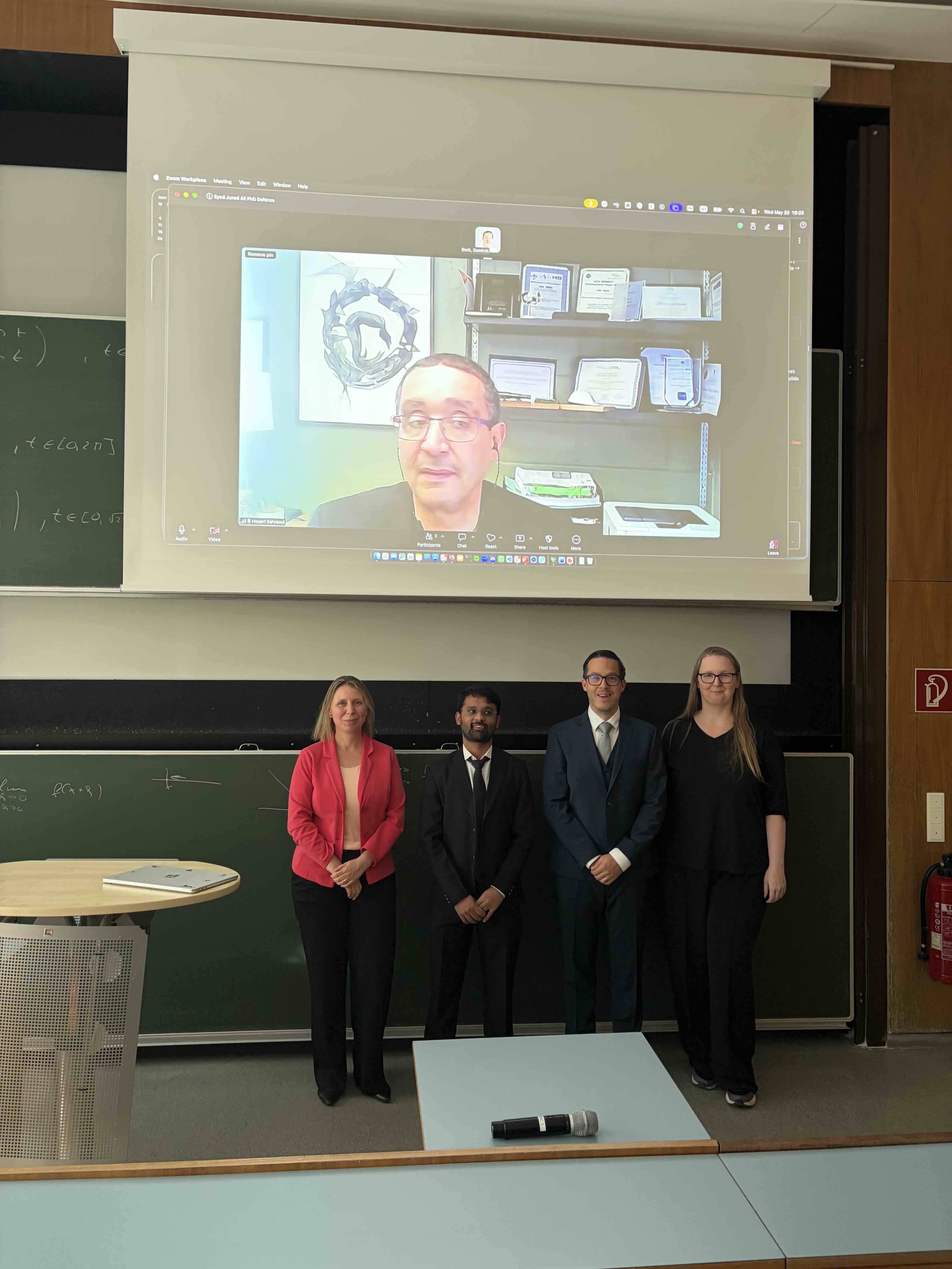 Junaid with his dissertation committee after his PhD defense